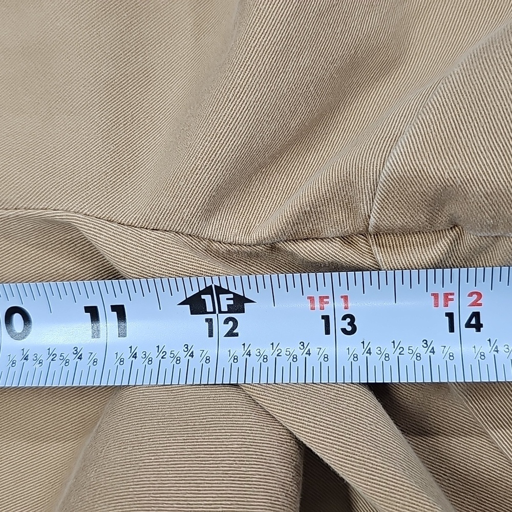 90s Anne Klein A-Line, High Waist Pleat Front Khaki Chinos, New, Sz 12 - Picture 12 of 13